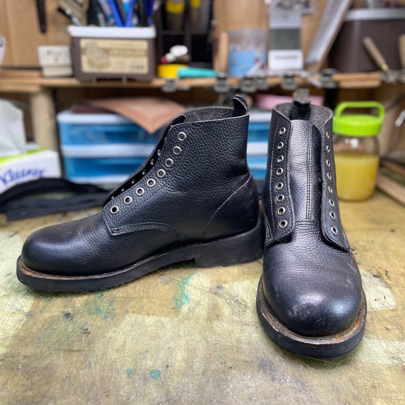 ショートブーツ 後付けファスナー Levol